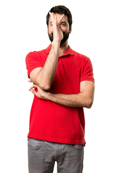 Hombre guapo haciendo una broma —  Fotos de Stock