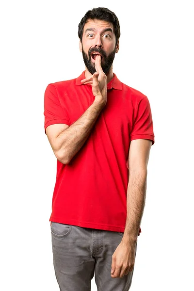 Hombre guapo haciendo un gesto suicida — Foto de Stock