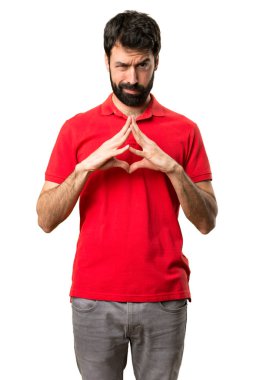 yakışıklı adam düşünme