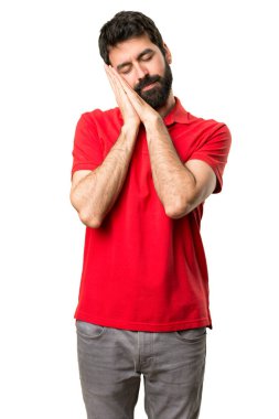 Yakışıklı adam yapma uyku jest