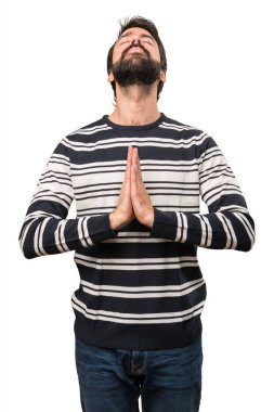 Zen pozisyonda sakallı