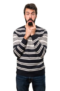 Sakallı üzgün adam