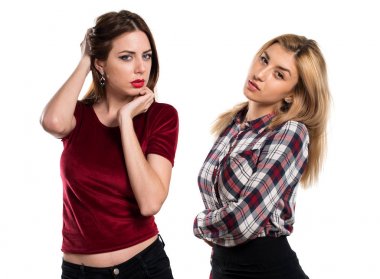 iki güzel model poz