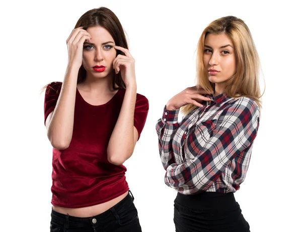 Two beautiful models posing — Stock Photo, Image