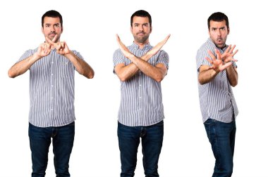 Yakışıklı adam hiç jest yapma kümesi