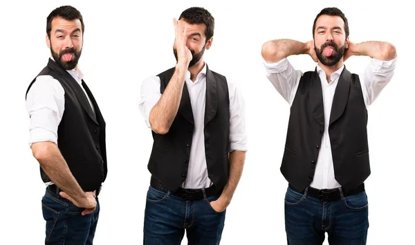 Set of Cool man making a joke — Stock Photo, Image