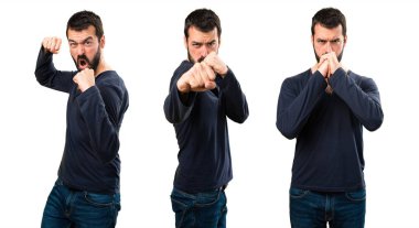 Sakal mücadele ile yakışıklı adam kümesi