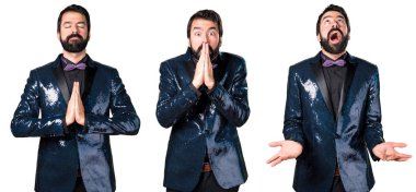 Payet ceket yalvaran ile yakışıklı adam