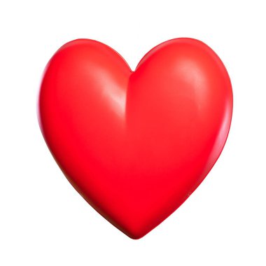 Kalp izole beyaz arka plan üzerinde