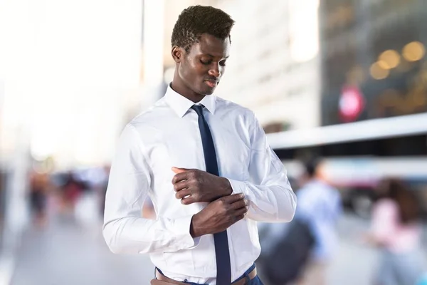 Handsome business black man — Stock Photo, Image