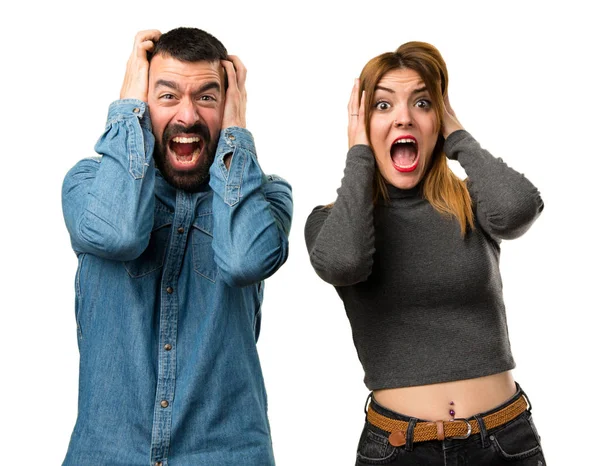 Hombre y mujer frustrados — Foto de Stock