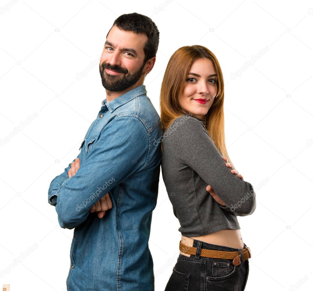 Man and woman with their arms crossed