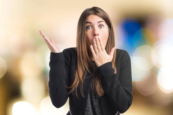 Chica haciendo gesto sorpresa —  Fotos de Stock