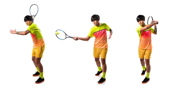 Jugador de tenis asiático hombre — Foto de Stock