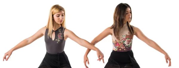 Dos chicas bailando ballet —  Fotos de Stock