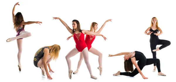 两个女孩跳芭蕾舞 — 图库照片
