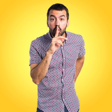 yakışıklı adam yapma sessizlik jest