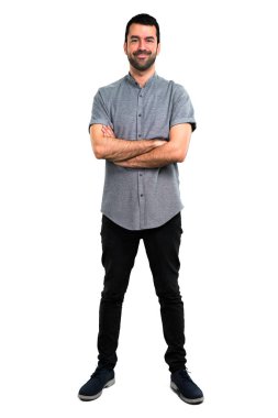 Yakışıklı adam geçti silah tutmak