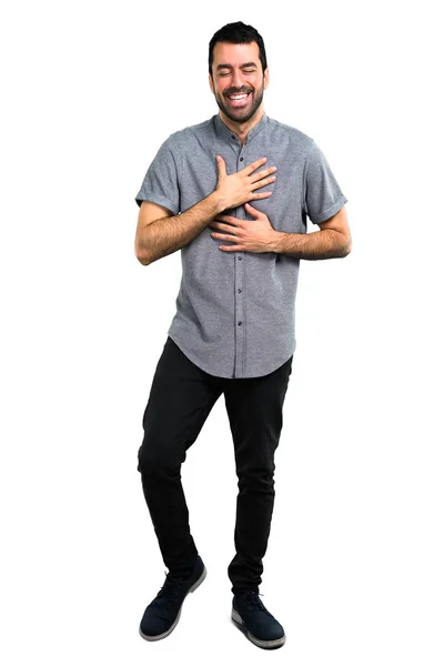 Stilig man skrattar — Stockfoto