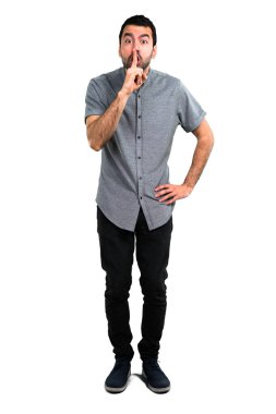 yakışıklı adam yapma sessizlik jest