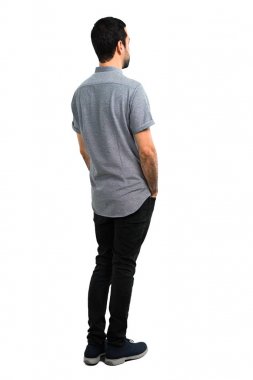 Yakışıklı adam arkada pozisyon