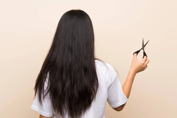 Teenager Friseur Mädchen Rückenlage — Stockfoto