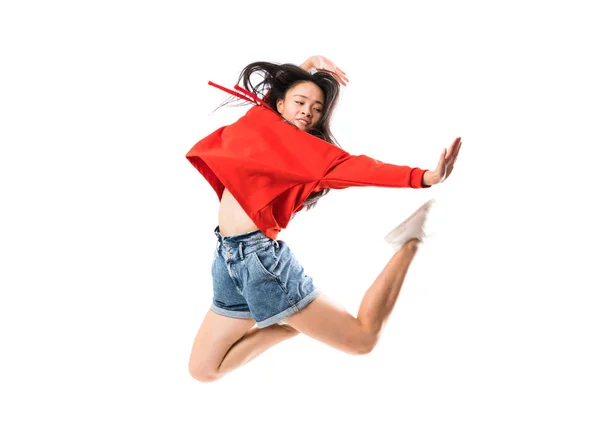 Young Asian Dancer Isolated White Background — Stock Photo, Image