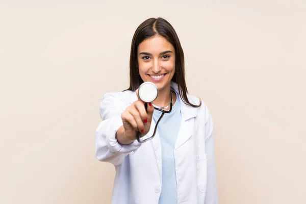 Young doctor woman over isolated background — Stock Photo, Image