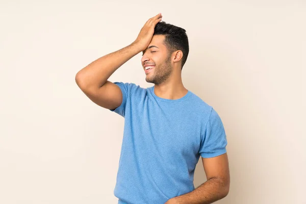 Young Handsome Man Isolated Background Has Realized Something Intending Solution — Stock Photo, Image