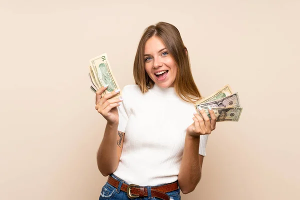 Tecrit Edilmiş Genç Sarışın Kadın Çok Para Alıyor — Stok fotoğraf