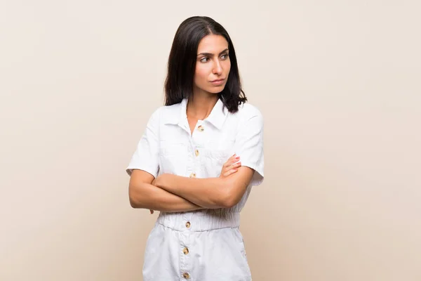 Young Woman Isolated Background Portrait — Stock Photo, Image