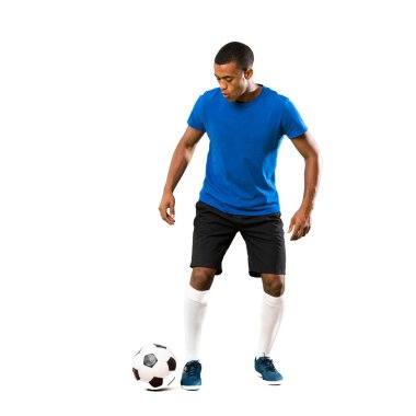 Afrikalı Amerikalı futbolcunun tam boy çekimi...