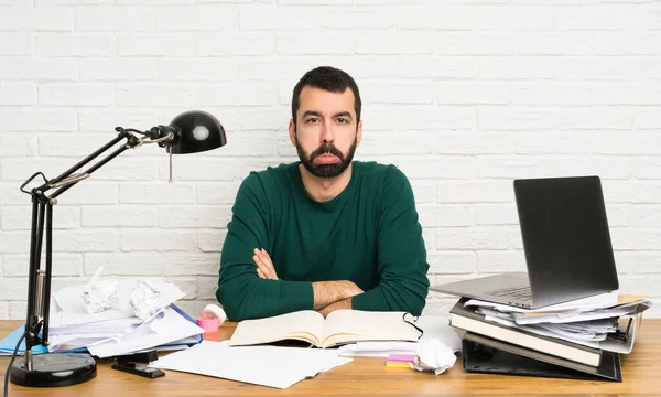 Estudante Com Expressão Triste Deprimida — Fotografia de Stock