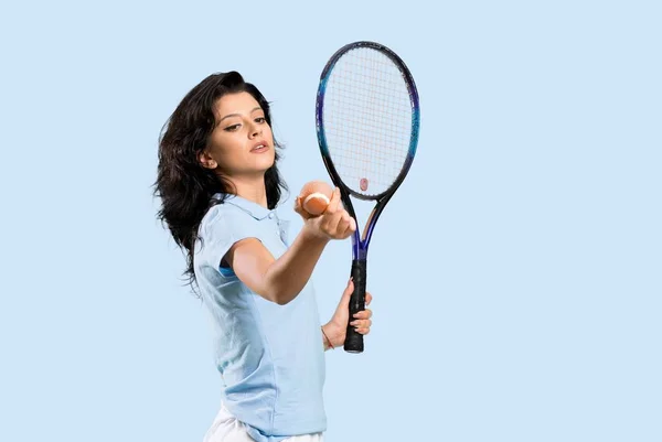 Unga tennis spelare kvinnan — Stockfoto