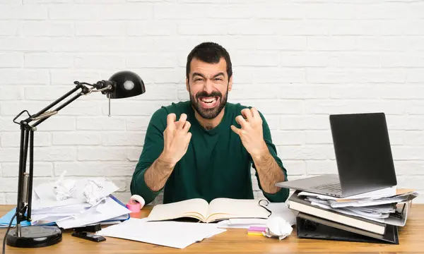 Estudante Frustrado Por Uma Situação — Fotografia de Stock