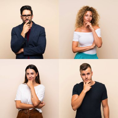 İzole edilmiş arka plan düşüncesi olan bir grup insan