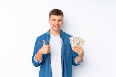 Soyutlanmış beyaz bir geçmişi olan yakışıklı genç bir adam çok para alıyor.