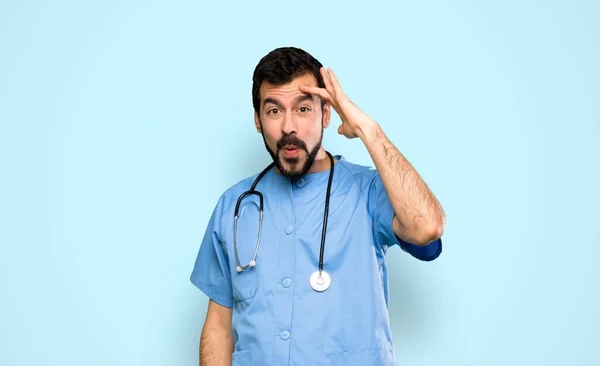 Surgeon Doctor Man Has Just Realized Something Has Intending Solution — Stock Photo, Image