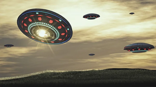 3D αλλοδαπός Ufo — Φωτογραφία Αρχείου