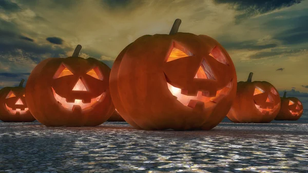 Calabazas de Halloween Fondo Imagen de archivo