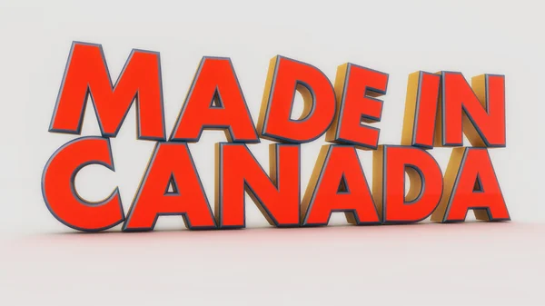 Made in Canada red text — Stock Photo, Image