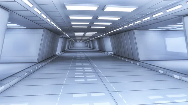 Futuristický interiér koridor — Stock fotografie