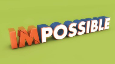 Impossible color 3d text 