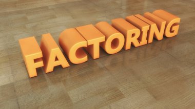 3D turuncu metin Faktoring