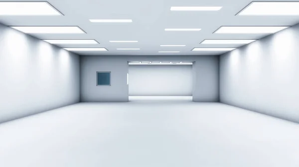 Futuristic interior corridor — Stock Photo, Image