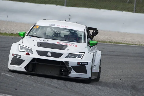 Driver Julien Briche. SEAT Leon Eurocup — ストック写真