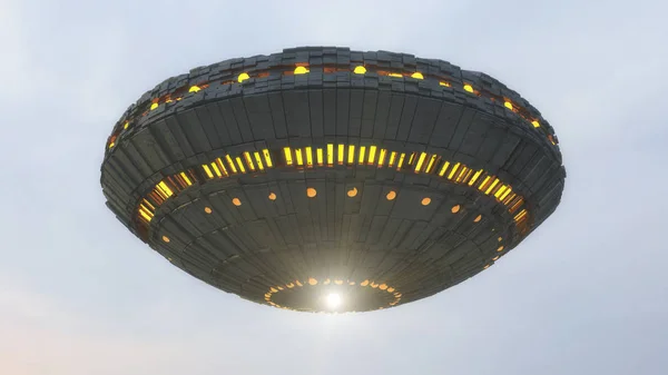 3d UFO ship — Stock Photo, Image