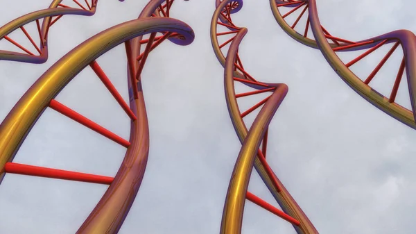 Primer plano de la cadena de ADN — Foto de Stock