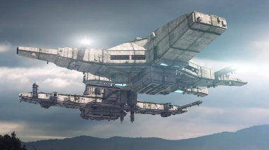 3D Ufo illüstrasyon