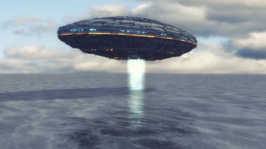 3D Ufo illüstrasyon